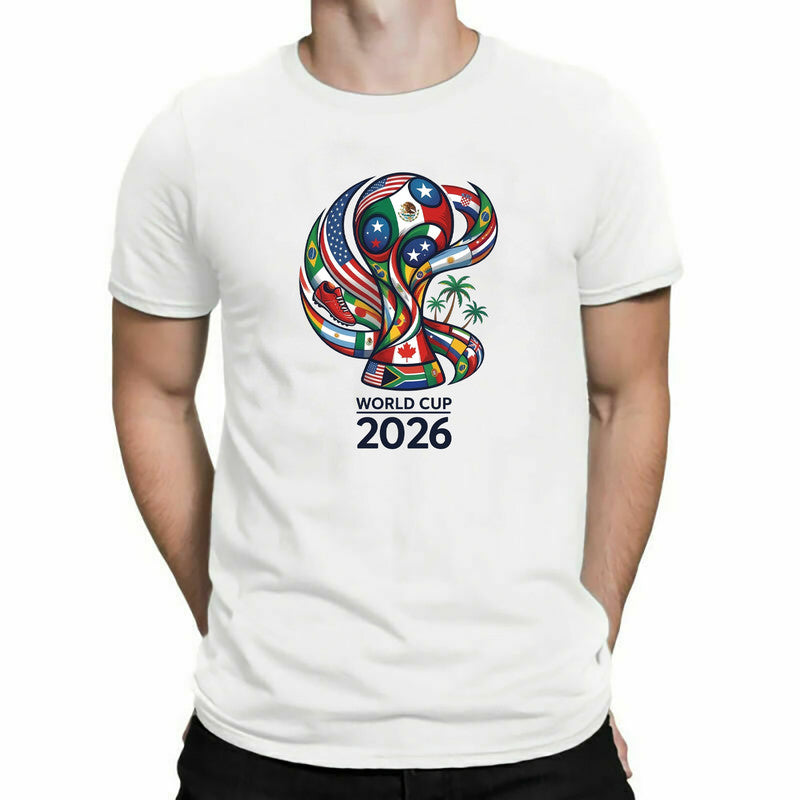 World Cup 2026 Trophy Adult Kids T-Shirt Football Soccer Flags Gaming Tee