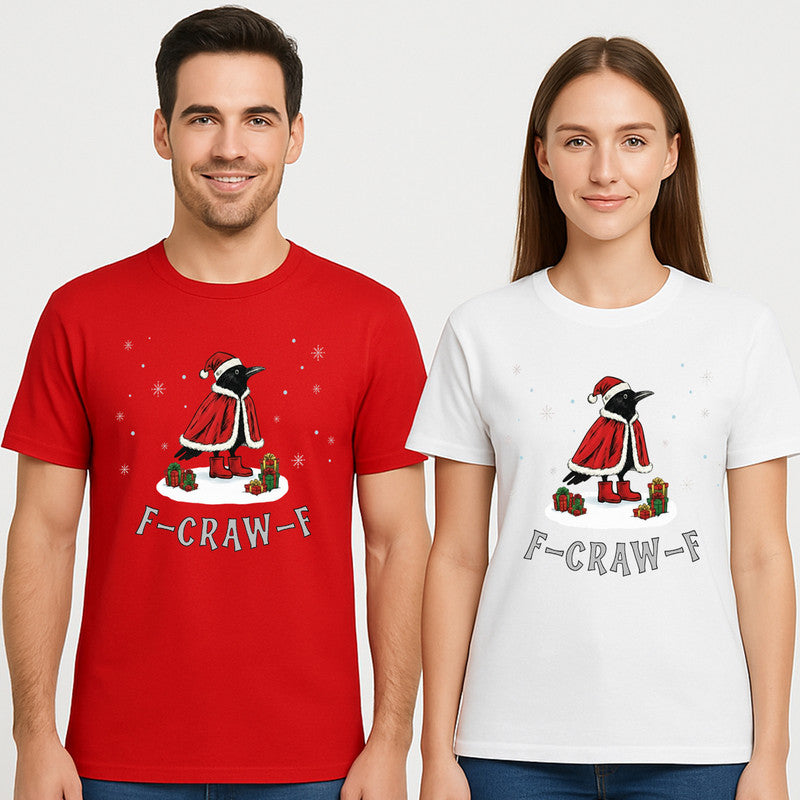 F-CRAW-F Christmas Adult Kids T-Shirt Funny Xmas Tee