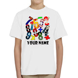 Personalised Superhero Numbers Day Adult Kids T-Shirt Numeracy Book Math Tee