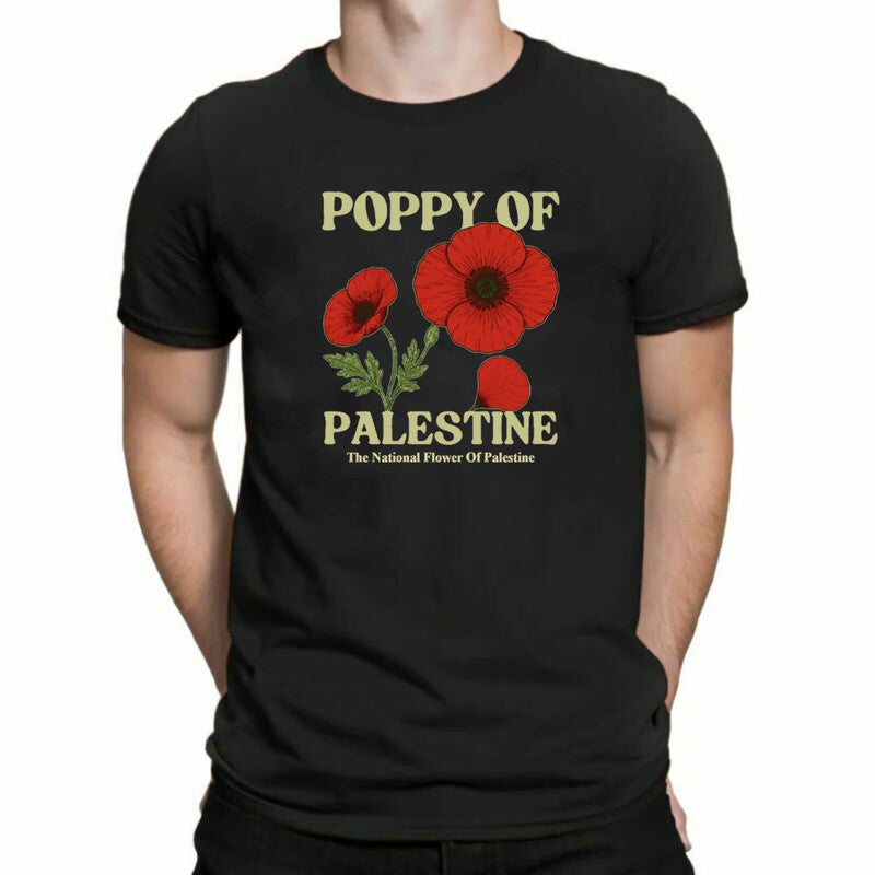 Remembrance Day Free Palestine Adult Kids T-Shirt Poppy Tee