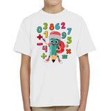 Number Day Girls Boys T-Shirt Maths School Kids Cute Funny Pencil Tee