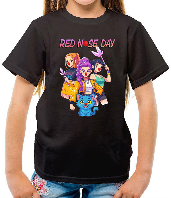 K-Pop Red Nose Day T-Shirt Comic Relief Shirt Nose Day Lovers Shirt Gift Kpop Lovers Unisex Adults And Kids Tee Top