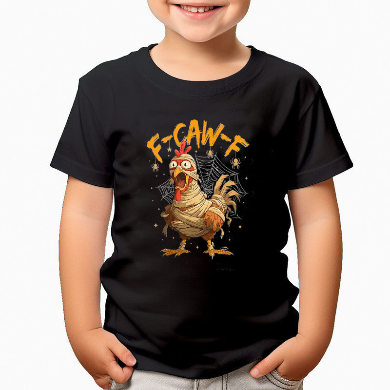 F-CAW-F Halloween Adult Kids T-Shirt Zombie Chick Tee