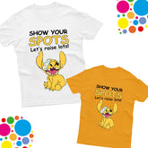 Pudsey Bear Lilo Stitch Girls Boys T-Shirt Spotty Day Kids Tee