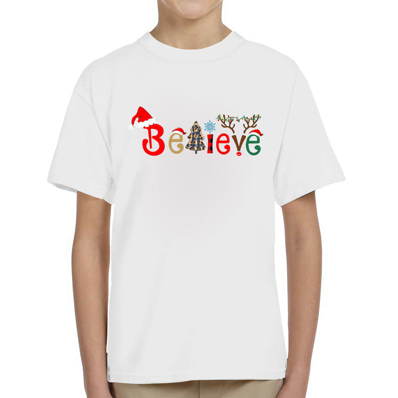 Believe Christmas Adult Kids T-Shirt Santa Polar Express Tee