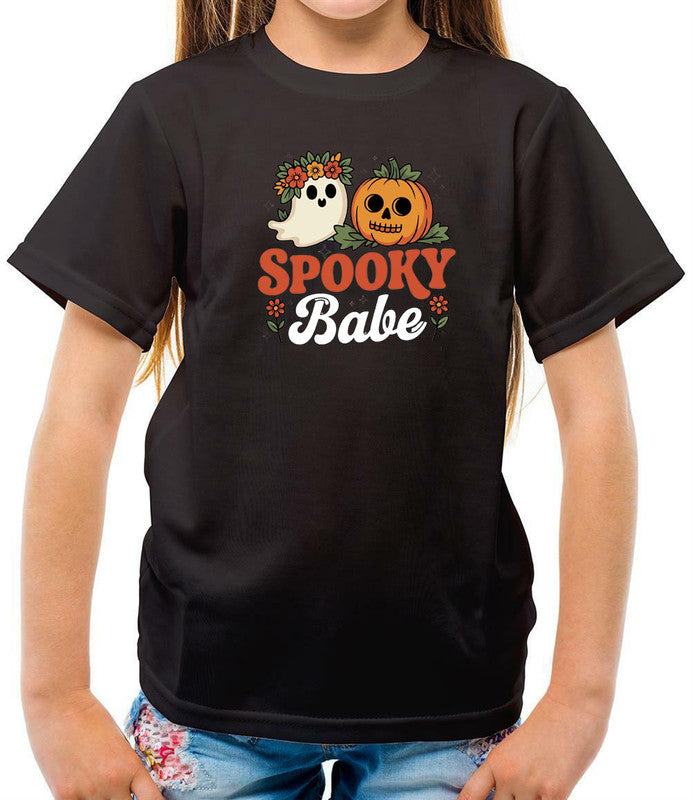 Halloween Spooky Babe Adult Kids T-Shirt Scary Tee