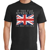 Great Britain United Kingdom Adult Kids T-Shirt This Flag Offends You I'll Help You Pack Tee