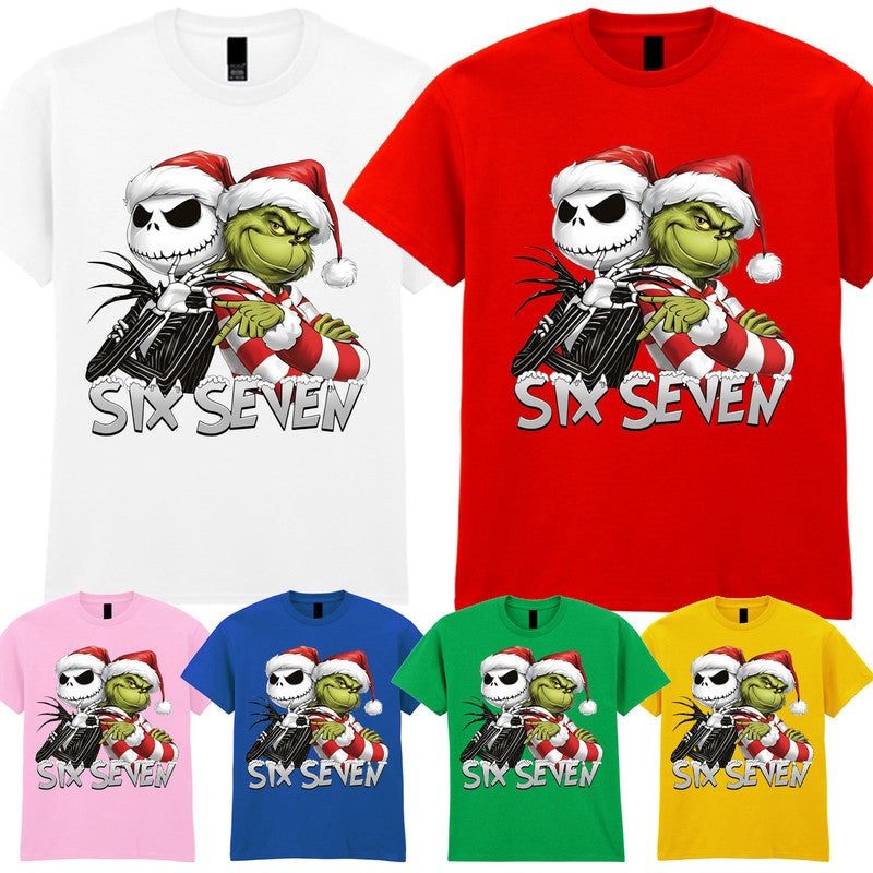 Christmas Funny Six Seven Meme Adult Kids T-Shirt Xmas Tee