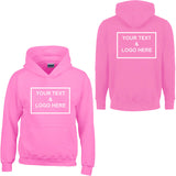 Personalised Kids Hoodie Girls Boys Pullover Hood Childrens Jumper
