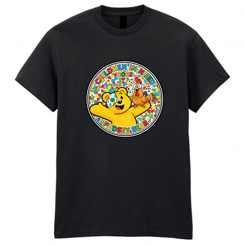Pudsey Bear F-CAW-F Unisex Kids T-Shirt Spotty Day School Tee