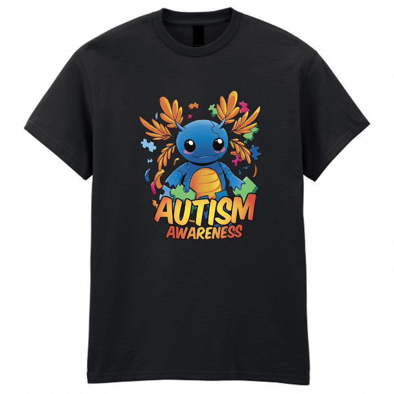 Axolotl Autism Awareness Unisex Kids T-Shirt School Costume Girls Boys Top Tee