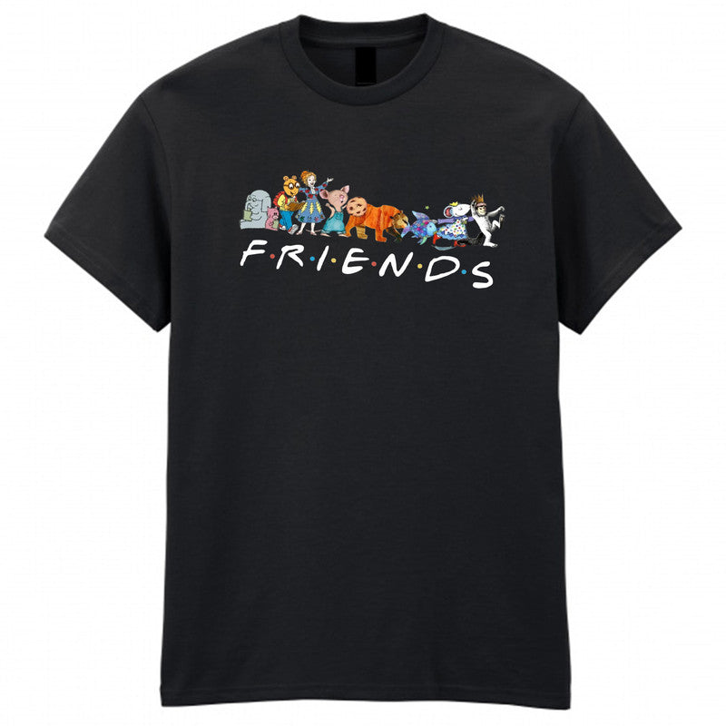 World Book Day Friends Kids T-Shirt School Teacher Reading Funny Kindergarten Top Tee