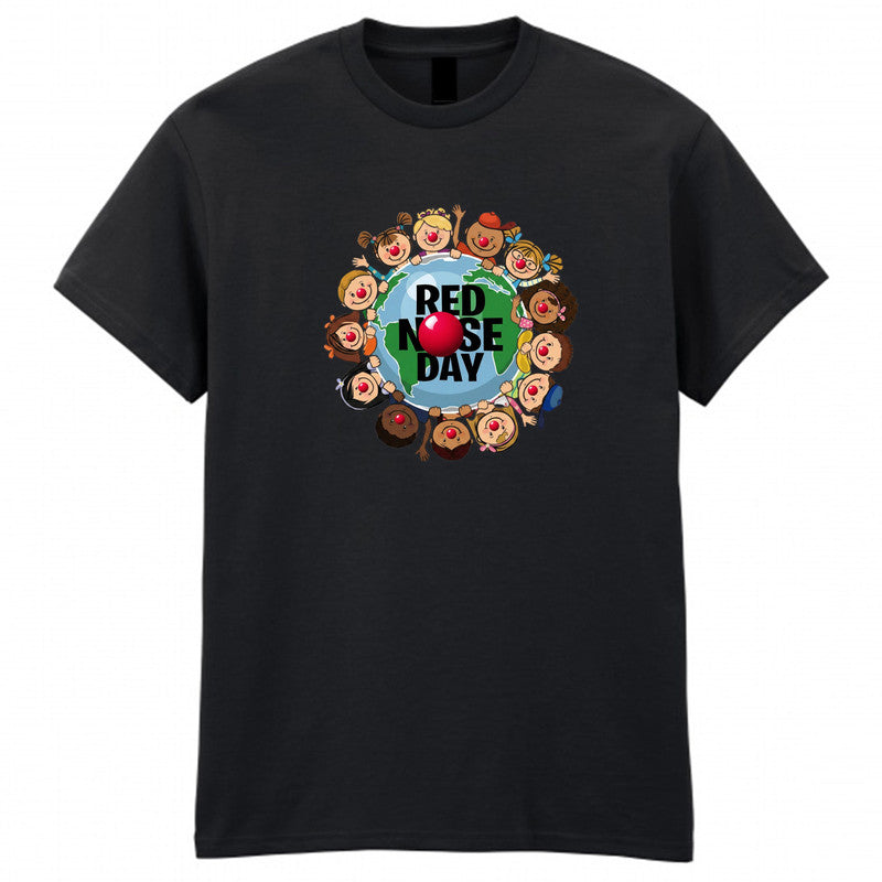 Red Nose Day Kids Earth T-Shirt School Funny Costume Charity Childrens Top Tee
