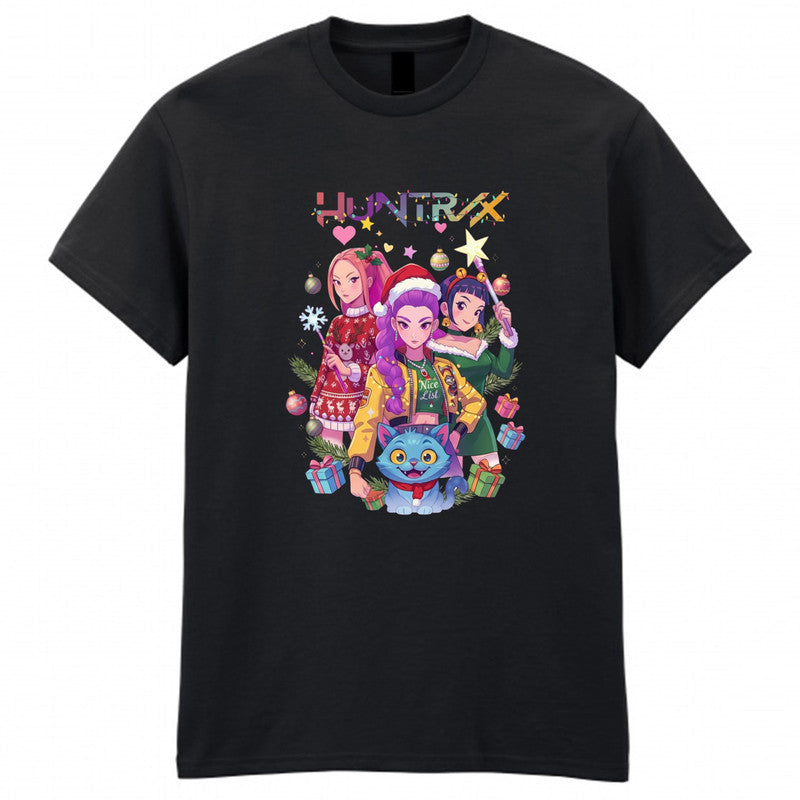 Christmas K-Pop Demon Huntrix Adult Kids T-Shirt Music Xmas Tee