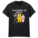 Pudsey Bear Kids T-Shirt Labubu Doll K-POP Demon Huntrix Spotty Tee