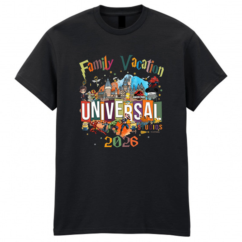Universal Disney New Year Adult Kids T-Shirt Family Vacation 2026 Tee