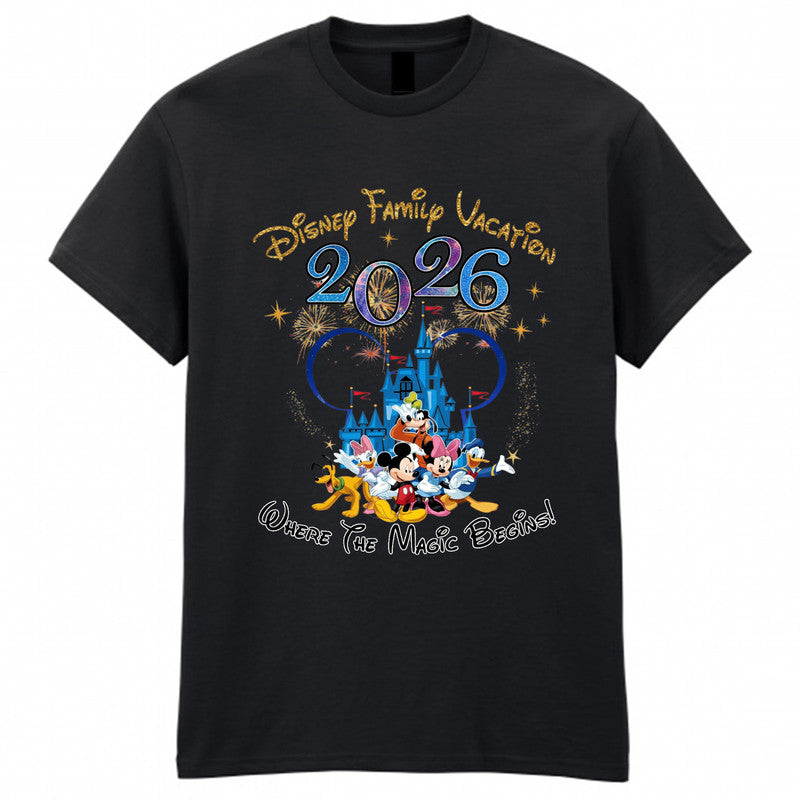 Disneyland Paris Adult Kids T-Shirt Family Trip 2026 Tee