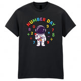 Astronaut Number Day Adult Kids T-Shirt Maths School Numeric Funny T-Shirt