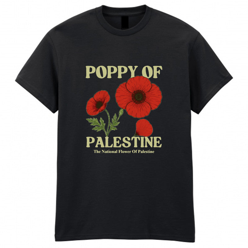 Remembrance Day Free Palestine Adult Kids T-Shirt Poppy Tee