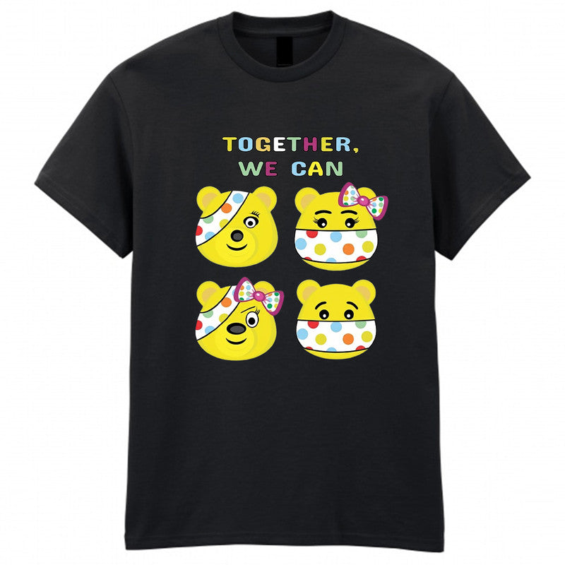Pudsey Bear Girls Boys T-Shirt Children In Need Spotty Tee
