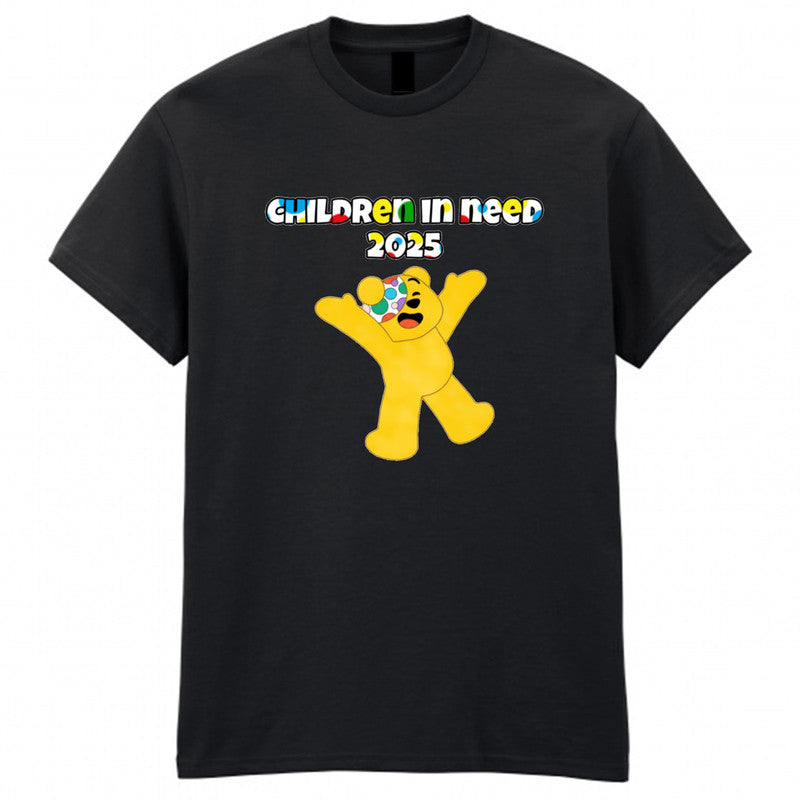 Pudsey Bear Unisex Kids T-shirt Children In Need Spotty Tee