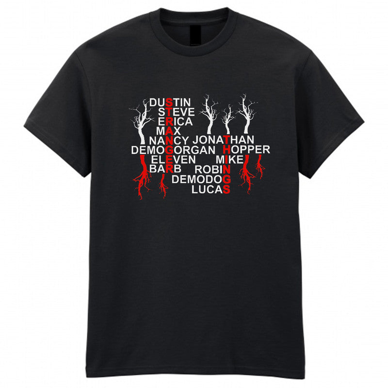 Stranger Things Names Adult Kids T-Shirt Hopper Demogorgan Eleven Upside Down Tee