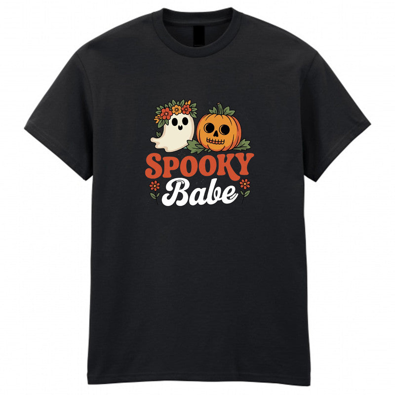 Halloween Spooky Babe Adult Kids T-Shirt Scary Tee
