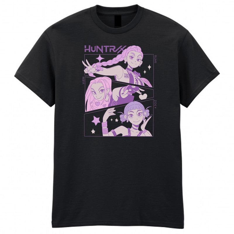 Huntrix Demon Hunters Mens Kids T-Shirt K-Pop Anime Unisex Cartoon Tee