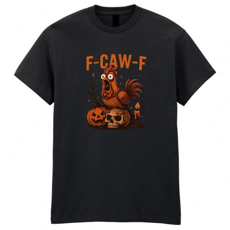 F-CAW-F Halloween Adult Kids T-Shirt Funny Chicken Tee