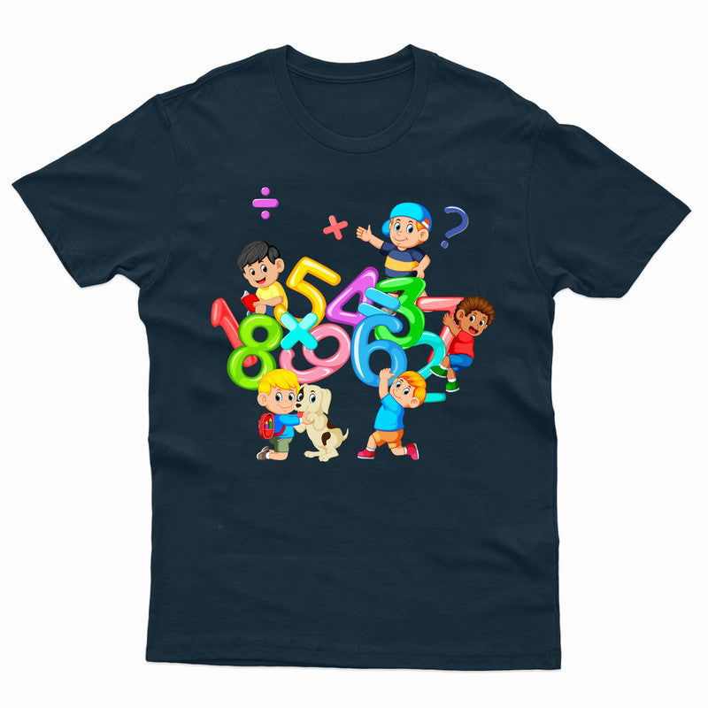 Boys and Girls Mens Kids Tshirt Maths Equations Number Day Ideas T-Shirt Tee Top - TheMonkeyTees