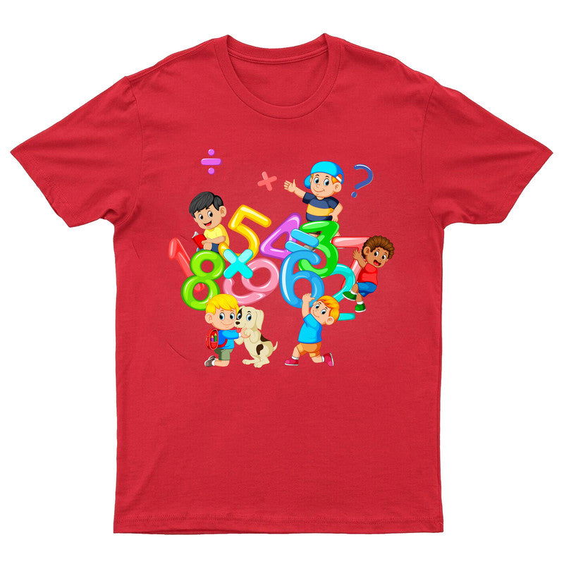 Boys and Girls Mens Kids Tshirt Maths Equations Number Day Ideas T-Shirt Tee Top - TheMonkeyTees
