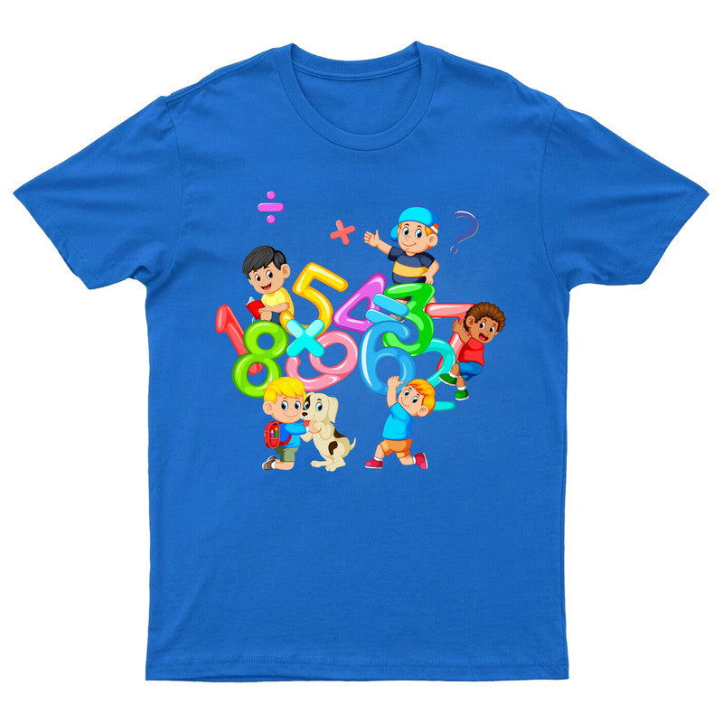 Boys and Girls Mens Kids Tshirt Maths Equations Number Day Ideas T-Shirt Tee Top - TheMonkeyTees