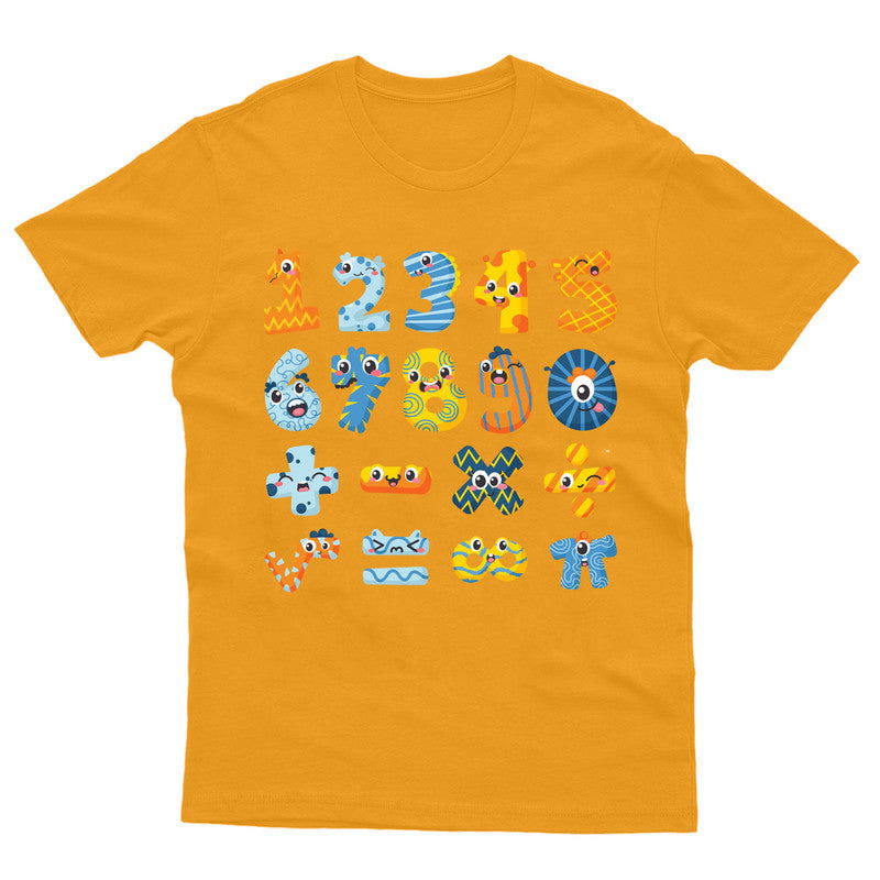 Dinosaur Number Day Kids Tshirt School Children Boys Girls Top Tee - TheMonkeyTees