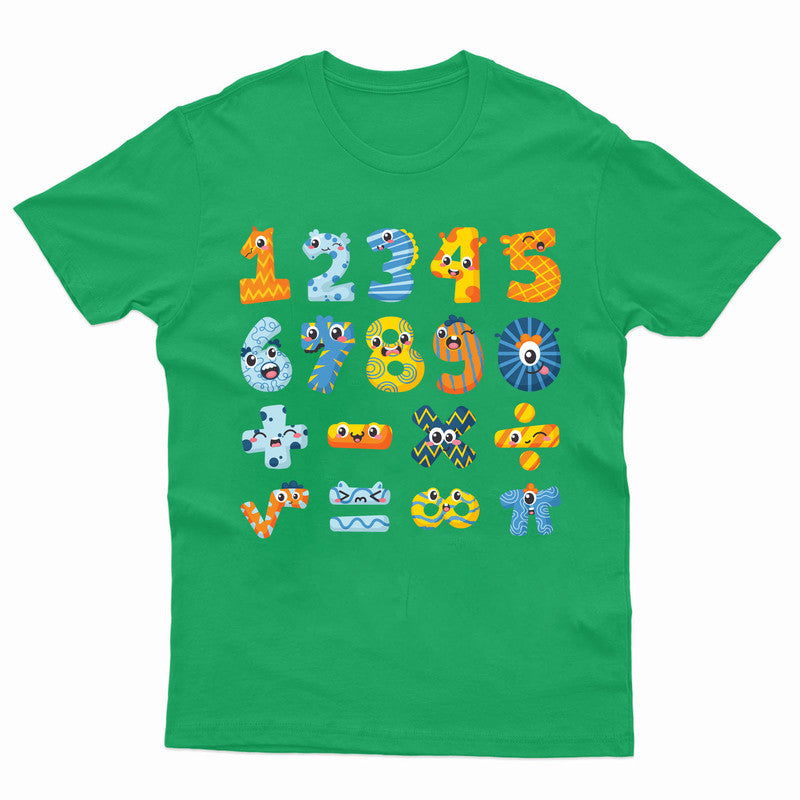 Dinosaur Number Day Kids Tshirt School Children Boys Girls Top Tee - TheMonkeyTees