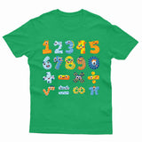 Dinosaur Number Day Kids Tshirt School Children Boys Girls Top Tee - TheMonkeyTees