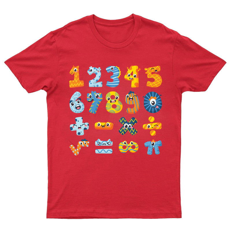 Dinosaur Number Day Kids Tshirt School Children Boys Girls Top Tee - TheMonkeyTees