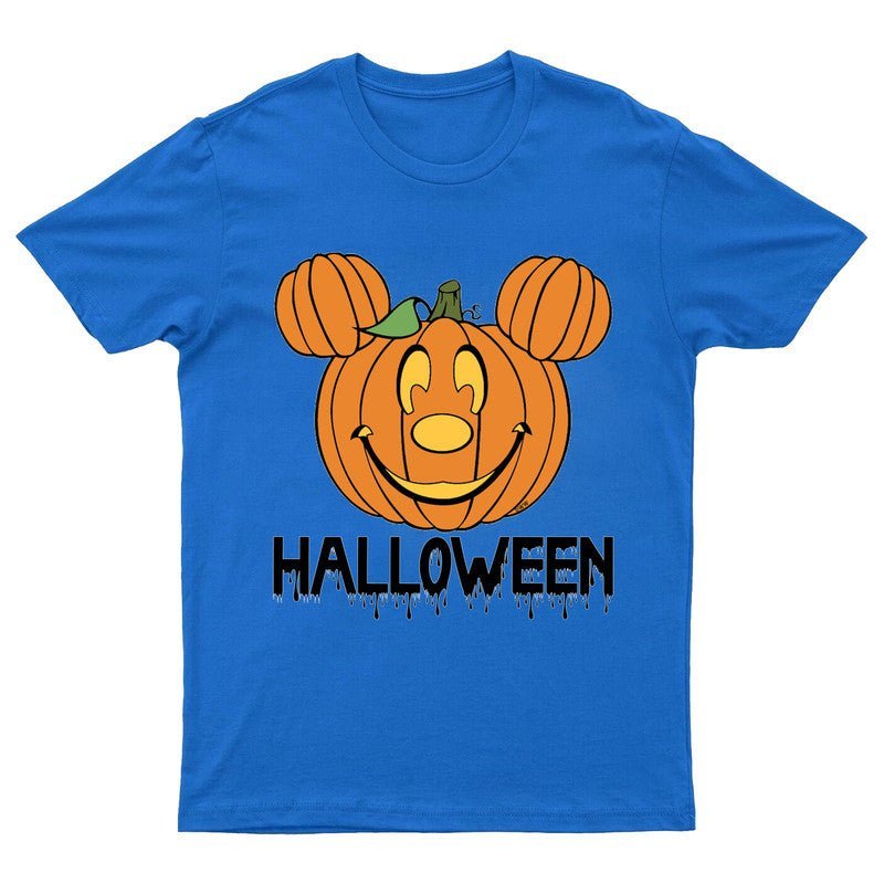 Disneyland Mickey Face Pumpkin Halloween Kids Tshirt Funny Horror Unisex Top Tee - TheMonkeyTees