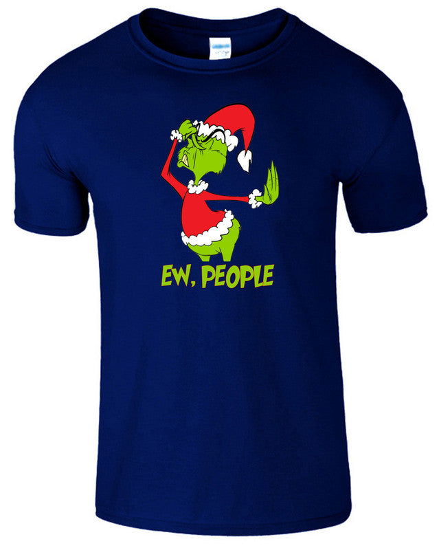 Funny Ew People Grinch T-Shirt Christmas Mens Kids Boys Sarcastic Tee Xmas Gift - TheMonkeyTees