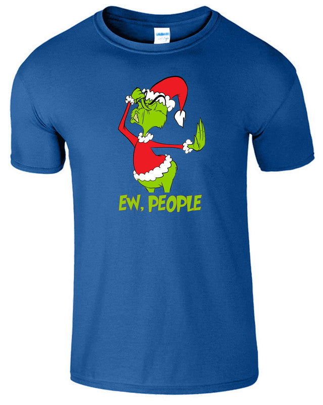 Funny Ew People Grinch T-Shirt Christmas Mens Kids Boys Sarcastic Tee Xmas Gift - TheMonkeyTees