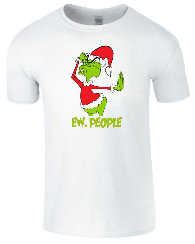 Funny Ew People Grinch T-Shirt Christmas Mens Kids Boys Sarcastic Tee Xmas Gift - TheMonkeyTees