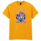 Personalised Birthday Girl T-Shirt K-Pop Demon Huntrix Pop Derpy Cat Gift Tee