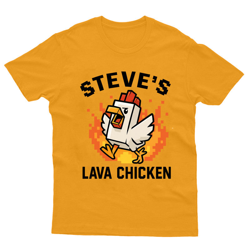 Steves Lava Chicken Mens Kids Printed Tshirt
