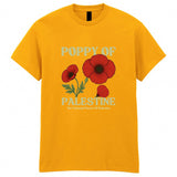Remembrance Day Free Palestine Adult Kids T-Shirt Poppy Tee