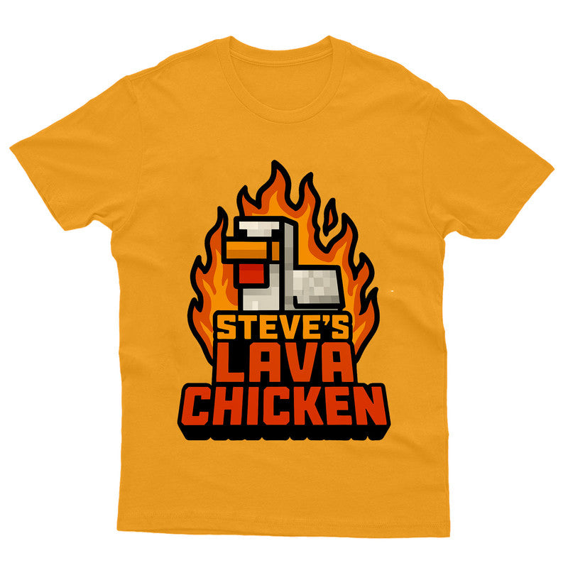 Lava Chicken Funny Gaming Adults Kids Printed Tshirt