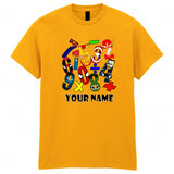 Personalised Superhero Numbers Day Adult Kids T-Shirt Numeracy Book Math Tee