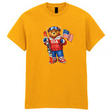 USA Winter 2026 Skiing Teddy Bear Adult Kids T-Shirt Sports  Italy Milano Cortina Tee