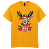 Christmas Reindeer Santa Adult Kids T-Shirt Xmas Family Tee