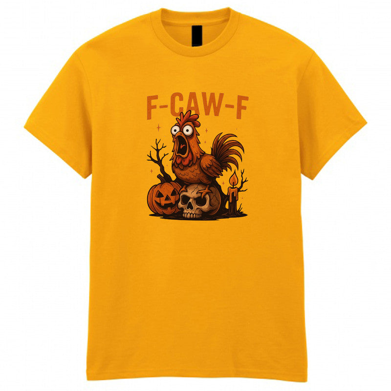 F-CAW-F Halloween Adult Kids T-Shirt Funny Chicken Tee