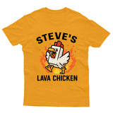 Steves Lava Chicken Mens Kids Printed Tshirt