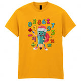 Number Day Girls Boys T-Shirt Maths School Kids Cute Funny Pencil Tee